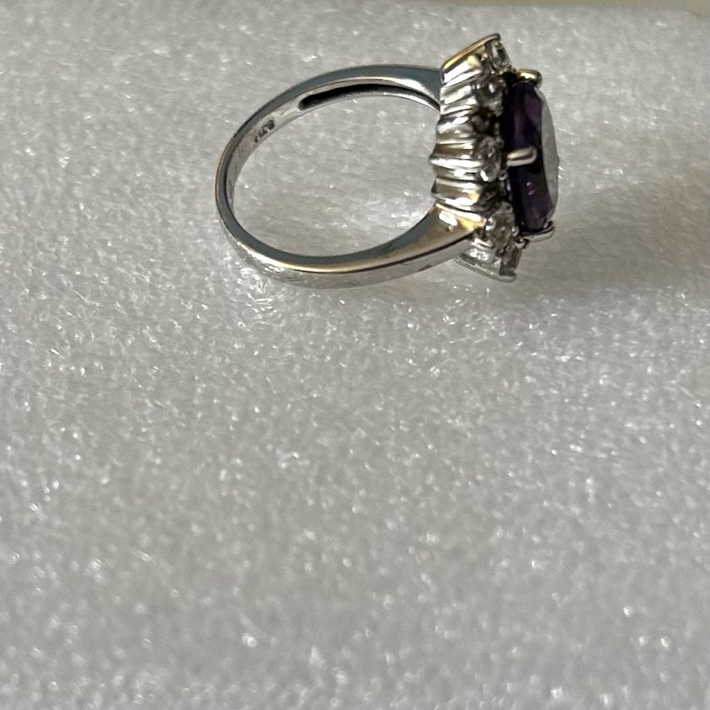 Sparkly Purple Gemstone Ring Size 7 - Picture 11 of 17